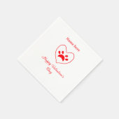 Red heart dog cat paw happy Valentine's day name Servet (Hoek)
