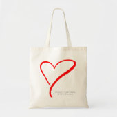 Red Heart Doodle Tote Bag (Voorkant)