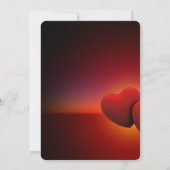 Red Heart Elegant Valentijnse huwelijksdag Kaart (Achterkant)