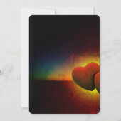 Red Heart Elegant Valentijnse huwelijksdag Kaart (Achterkant)