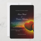 Red Heart Elegant Valentijnse huwelijksdag Kaart (Voorkant)