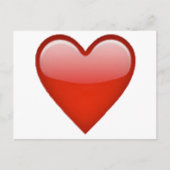 Red Heart - Emoji Briefkaart (Voorkant)