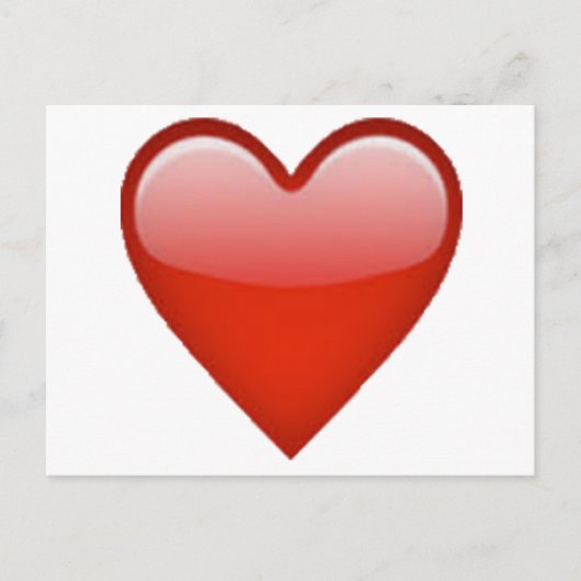 Red Heart - Emoji Briefkaart (Voorkant)