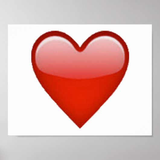 Red Heart - Emoji Poster (Voorkant)