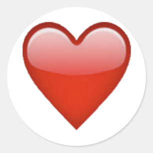 Red Heart - Emoji Ronde Sticker