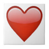 Red Heart - Emoji Tegeltje (Voorkant)