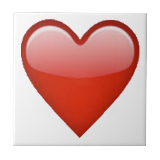 Red Heart - Emoji Tegeltje (Voorkant)