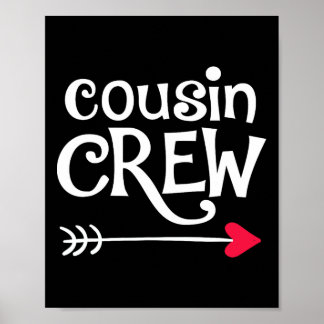 Red Heart en Arrow Cousin Crew Kinderen en Meisjes Poster