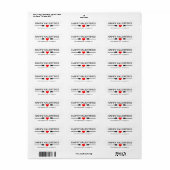 Red Heart en Arrows Happy Valentijnse Etiket (Full Sheet)