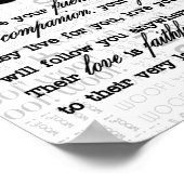 Red Heart en Poem Dog Pet Memorial Foto Poster (Hoek)