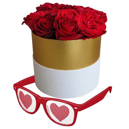 Red Heart Eyes Romantic Cute Valentijns Party Retro Zonnebril