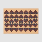 Red Heart Face Grunge Art Tissuepapier (Voorkant)