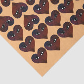 Red Heart Face Grunge Art Tissuepapier (Detail)