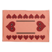 Red Heart Face Kussensloop (Achterkant)