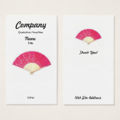 Red Heart Fan Custom Oorbellen/Visitekaartje Visitekaartjes (Voorkant /achterkant)