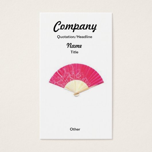 Red Heart Fan Custom Oorbellen/Visitekaartje Visitekaartjes (Voorkant)