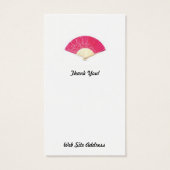 Red Heart Fan Custom Oorbellen/Visitekaartje Visitekaartjes (Achterkant)