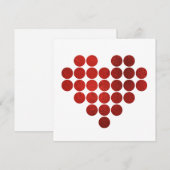 RED HEART FAUX GOLD FOIL STIPPEN VALENTIJNSDAG CAR FEESTDAGENKAART (Voorkant / Achterkant)