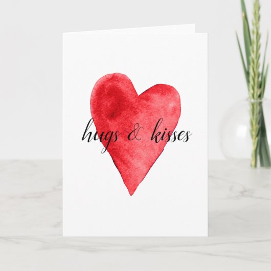 Red Heart Feestdagen Kaart (Voorkant)