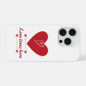 Red Heart Floral Design – “Love Lives Here”  iPhone Hoesje (Achterkant horizontaal)