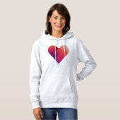 Red Heart Front Design voor dames Hoodie (Voorkant volledig)