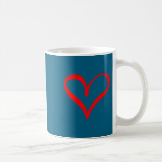 Red Heart Funny Cute Design For Men Women Husband  Koffiemok (Rechts)