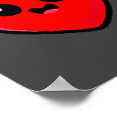 Red Heart Funny Cute Design For Men Women Husband Poster (Hoek)