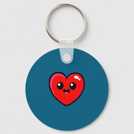 Red Heart Funny Cute Design For Men Women Husband Sleutelhanger (Voorkant)