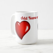 Red Heart gepersonaliseerd Koffiemok (Voorkant links)
