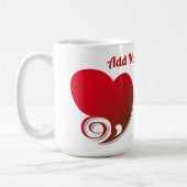 Red Heart gepersonaliseerd Koffiemok (Links)