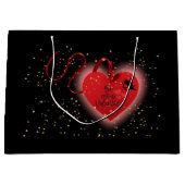 Red Heart Gift Bag Groot Cadeauzakje (Voorkant)