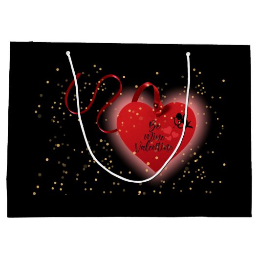 Red Heart Gift Bag Groot Cadeauzakje (Achterkant)