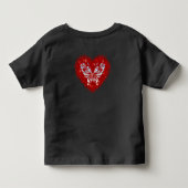 Red heart glitter butterfly kinder shirts (Achterkant)