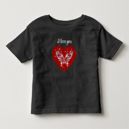 Red heart glitter butterfly kinder shirts