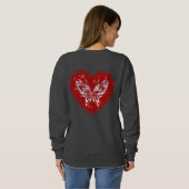 Red heart glitter butterfly trui (Achterkant volledig)