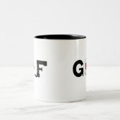 Red Heart Golf Tweekleurige Koffiemok (Center)