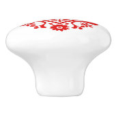 Red Heart Grafisch Ontwerp Keramische Knop (Zijkant)