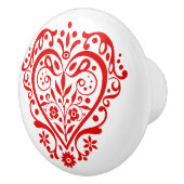 Red Heart Grafisch Ontwerp Keramische Knop (Rechts)