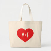 Red Heart Grote Tote Bag (Voorkant)