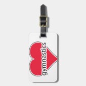 Red Heart Gymnastiek Bagagelabel (Voorkant verticaal)