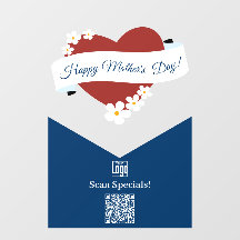 Red Heart Happy Moederdag Banner-Scan Specials!