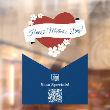 Red Heart Happy Moederdag Banner-Scan Specials!