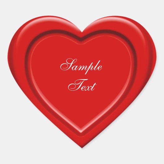 Red Heart Hart Sticker (Voorkant)