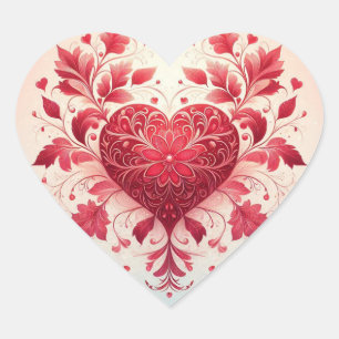 Red Heart Hart Sticker