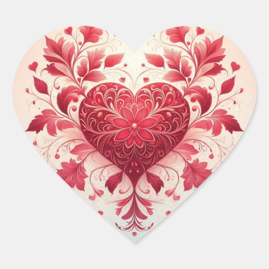 Red Heart Hart Sticker (Voorkant)