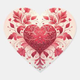 Red Heart Hart Sticker