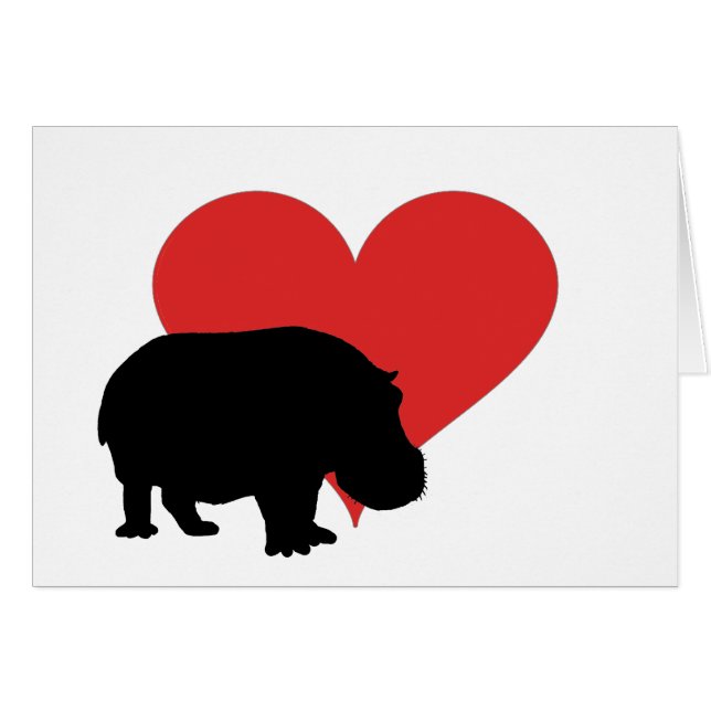 Red Heart Hippo (Voorkant Horizontaal)