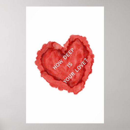 Red Heart hoe diep is je liefde? Poster (Voorkant)
