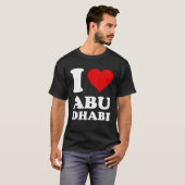 Red Heart I Love Abu Dhabi T-shirt (Voorkant volledig)