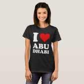 Red Heart I Love Abu Dhabi T-shirt (Voorkant volledig)
